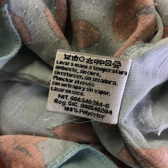 LoboRosa Botones Shift Dress M Floral Button Front V-Neck Tiers Short Sleeve - Picture 4 of 4